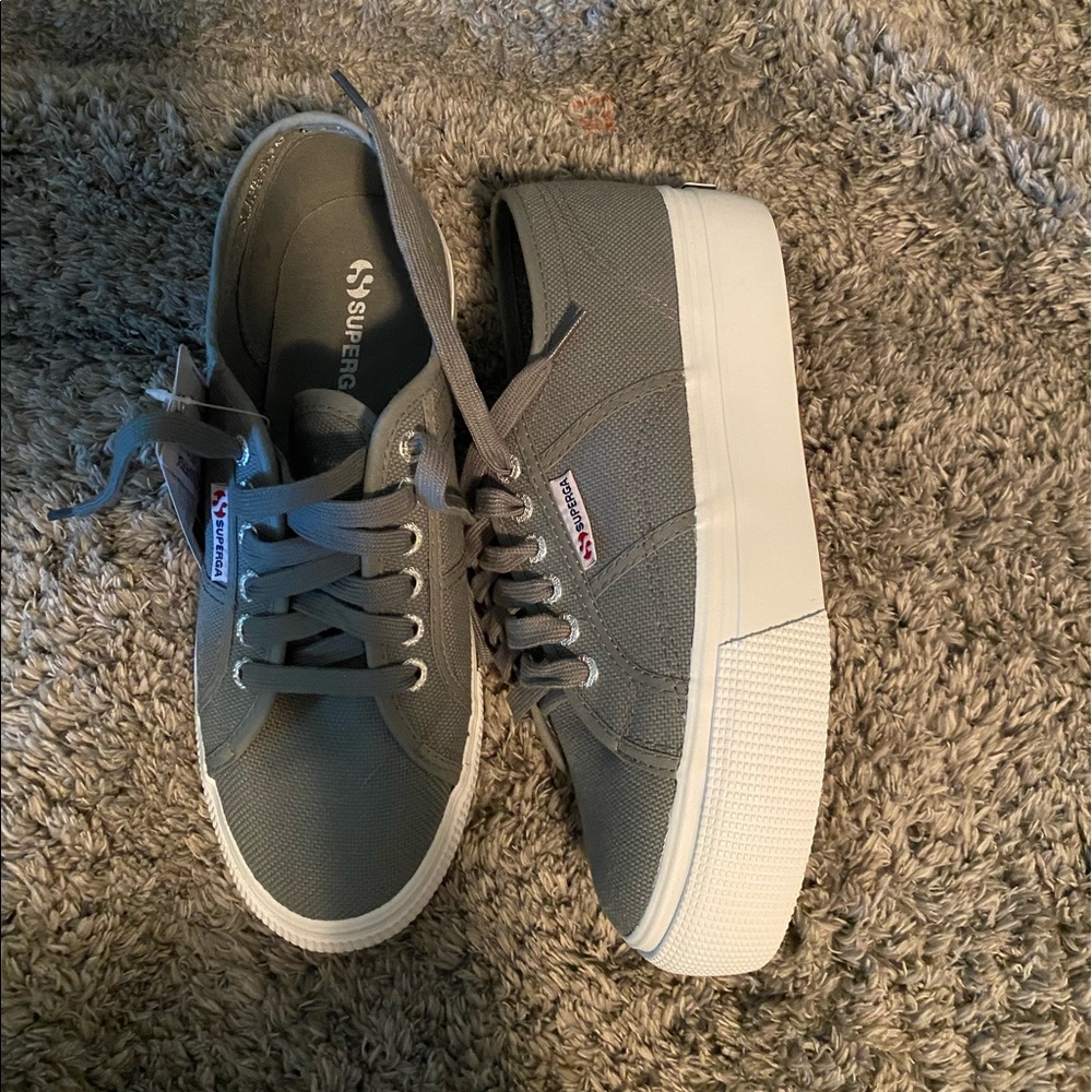 BRAND NEW superga platform sneakers